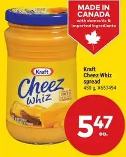 Giant Tiger Kraft Cheez Whiz Spread offer