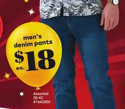 Giant Tiger men's denim pants offer