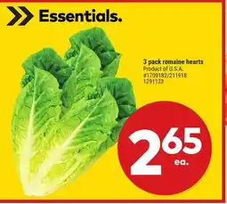 Giant Tiger 3 pack romaine hearts offer