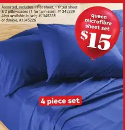 Giant Tiger queen microfibre sheet set offer