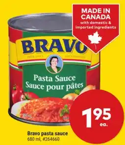 Giant Tiger Bravo pasta sauce offer