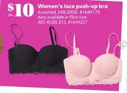 Giant Tiger Women's lace push-up bra offer