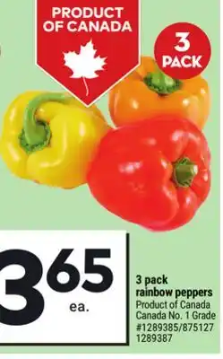 Giant Tiger 3 pack rainbow peppers offer