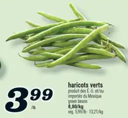 Marché Richelieu HARICOTS VERTS | GREEN BEANS offer