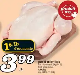 Marché Richelieu POULET ENTIER FRAIS | FRESH WHOLE CHICKEN offer