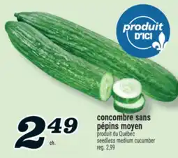 Marché Richelieu CONCOMBRE SANS PÉPINS MOYEN | SEEDLESS MEDIUM CUCUMBER offer