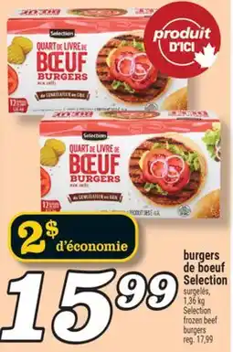 Marché Richelieu BURGERS DE BOEUF SELECTION | SELECTION FROZEN BEEF BURGERS offer
