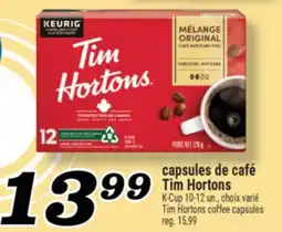 Marché Richelieu CAPSULES DE CAFÉ TIM HORTONS | TIM HORTONS COFFEE CAPSULES offer