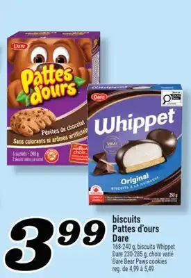Marché Richelieu BISCUITS PATTES D'OURS DARE | DARE BEAR PAWS COOKIES offer