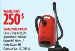 Canadian Tire Miele Guard M1 Canister Vac offer