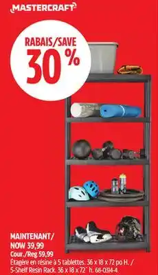 Canadian Tire 5-Shelf Resin Rack offer