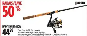 Canadian Tire Rapala Classic Spinning Combo, 6´6˝, Medium offer