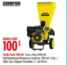 Canadian Tire 338cc Gas Chipper/Shredder, 3˝ offer
