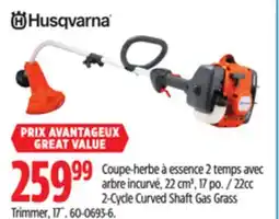 Canadian Tire Husqvarna 22cc 2-Cycle Curved Shaft Gas Grass Trimmer, 17˝ offer
