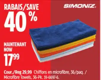 Canadian Tire SIMONIZ Microfibre Towels, 36-Pk offer