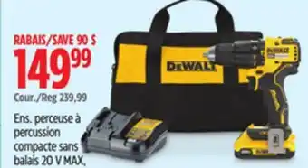 Canadian Tire DEWALT 20V MAX Brushless Compact 1⁄2˝ Hammer Drill Kit offer
