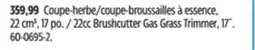 Canadian Tire 22cc Brushcutter Gas Grass Trimmer, 17˝ offer