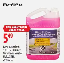 Canadian Tire Reflex Summer Windshield Washer Fluid offer