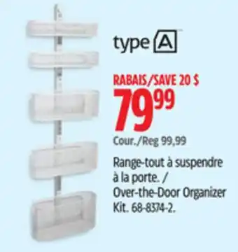 Canadian Tire type A Over-the-Door Organizer Kit offer