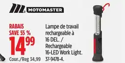 Canadian Tire Motomaster Rechargeable 16-LED Work Light offer