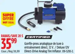 Canadian Tire Certified Deluxe 12V Direct-Drive Analog Tire Inflator offer