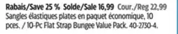 Canadian Tire Certified 10-Pc Flat Strap Bungee Value Pack offer