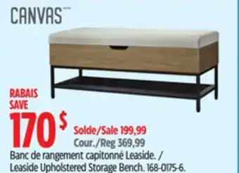 Canadian Tire Canvas Leaside Upholstered Storage Bench offer
