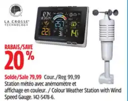 Canadian Tire Colour Weather Station with Wind Speed Gauge offer