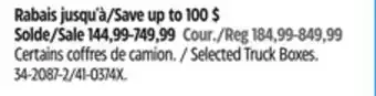 Canadian Tire Larin Selected Truck Boxes offer