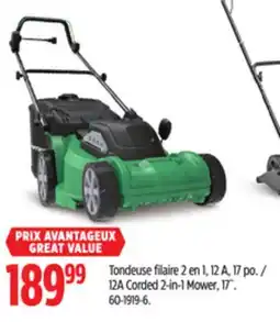 Canadian Tire Certified 12A Corded 2-in-1 Mower, 17˝ offer