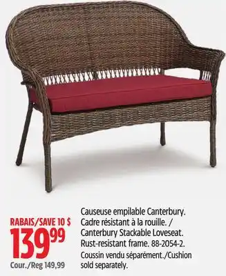 Canadian Tire Canterbury Stackable Loveseat offer