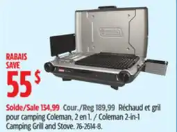 Canadian Tire Coleman 2-in-1 Camping Grill and Stove offer