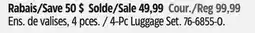 Canadian Tire 4-Pc Luggage Set offer