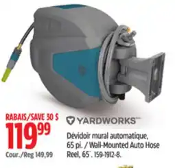 Canadian Tire Yardworks Wall-Mounted Auto Hose Reel 65´ offer