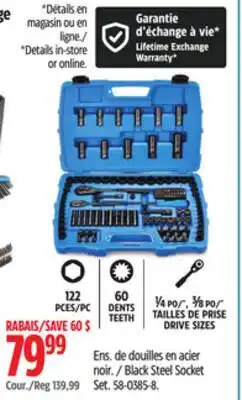 Canadian Tire Mastercraft Black Steel Socket Set offer