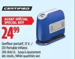 Canadian Tire Certified 12V Portable Inflator offer