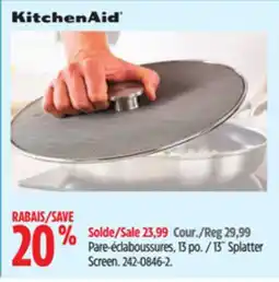 Canadian Tire KitchenAid 13˝ Splatter Screen offer