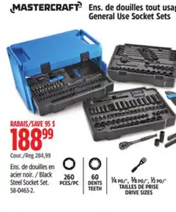Canadian Tire Mastercraft Black Steel Socket Set offer