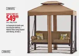 Canadian Tire Canvas Valencia Patio Swing Daybed with Netting offer