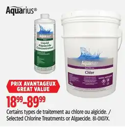 Canadian Tire Aquarius Selected Chlorine Treatments or Algaecide offer