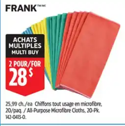 Canadian Tire FRANK All-Purpose Microfibre Cloths offer