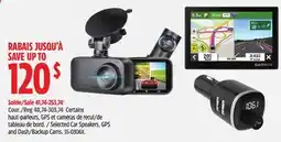 Canadian Tire Selected Car Speakers, GPS and Dash/Backup Cams offer
