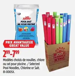 Canadian Tire Selected Pool Noodles, Chlorine or Salt offer