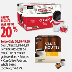 Canadian Tire Keurig Selected K-Cup Coffee Pods and Whole Beans offer