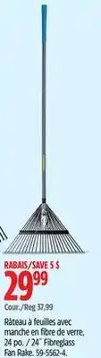 Canadian Tire Yardworks 24˝ Fibreglass Fan Rake offer