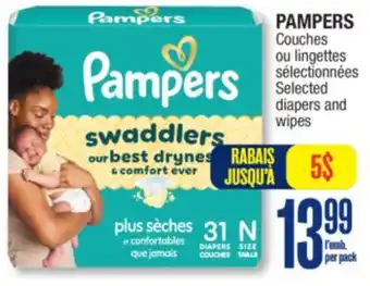 Jean Coutu PAMPERS Selected diapers and wipes offer