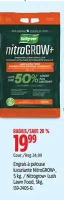 Canadian Tire Nitrogrow+ Lush Lawn Food, 5kg offer