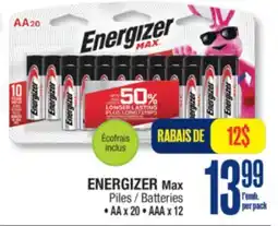 Jean Coutu ENERGIZER Max Batteries offer