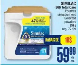 Jean Coutu SIMILAC 360 Total Care Selected powders offer