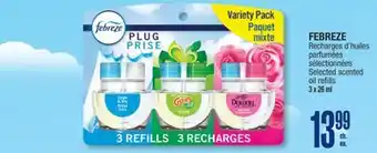 Jean Coutu FEBREZE Selected scented oil refills offer